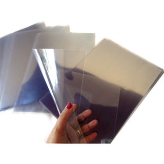 Folhas de Acetato transparente 10X15 cm - Espessura 0,21mm - Plástico Pet - R em Oferta na Shopee