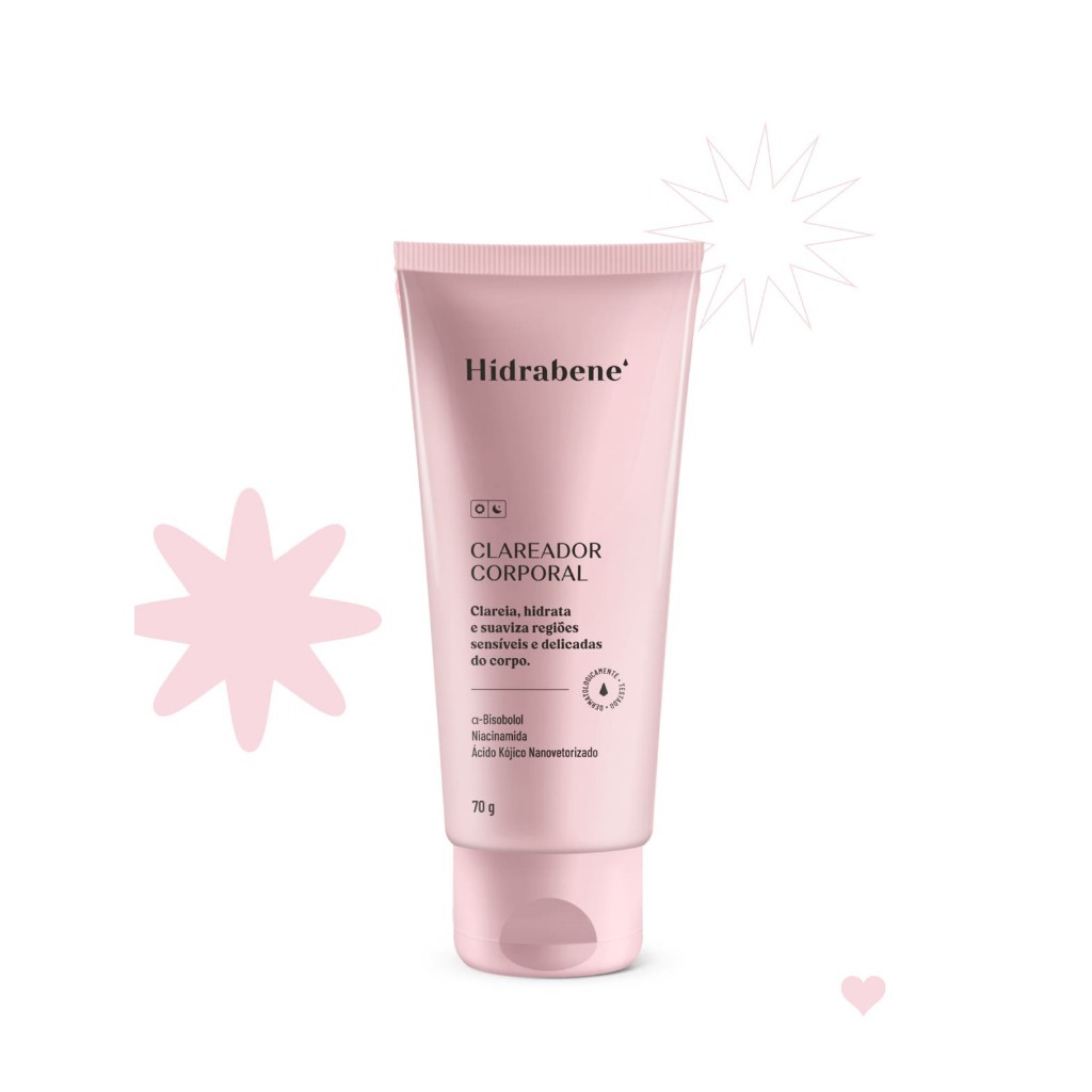 Clareador Corporal Hidrabene Com Nicinamida Clareia Axilias Virilhas e Região de Atrito 70g