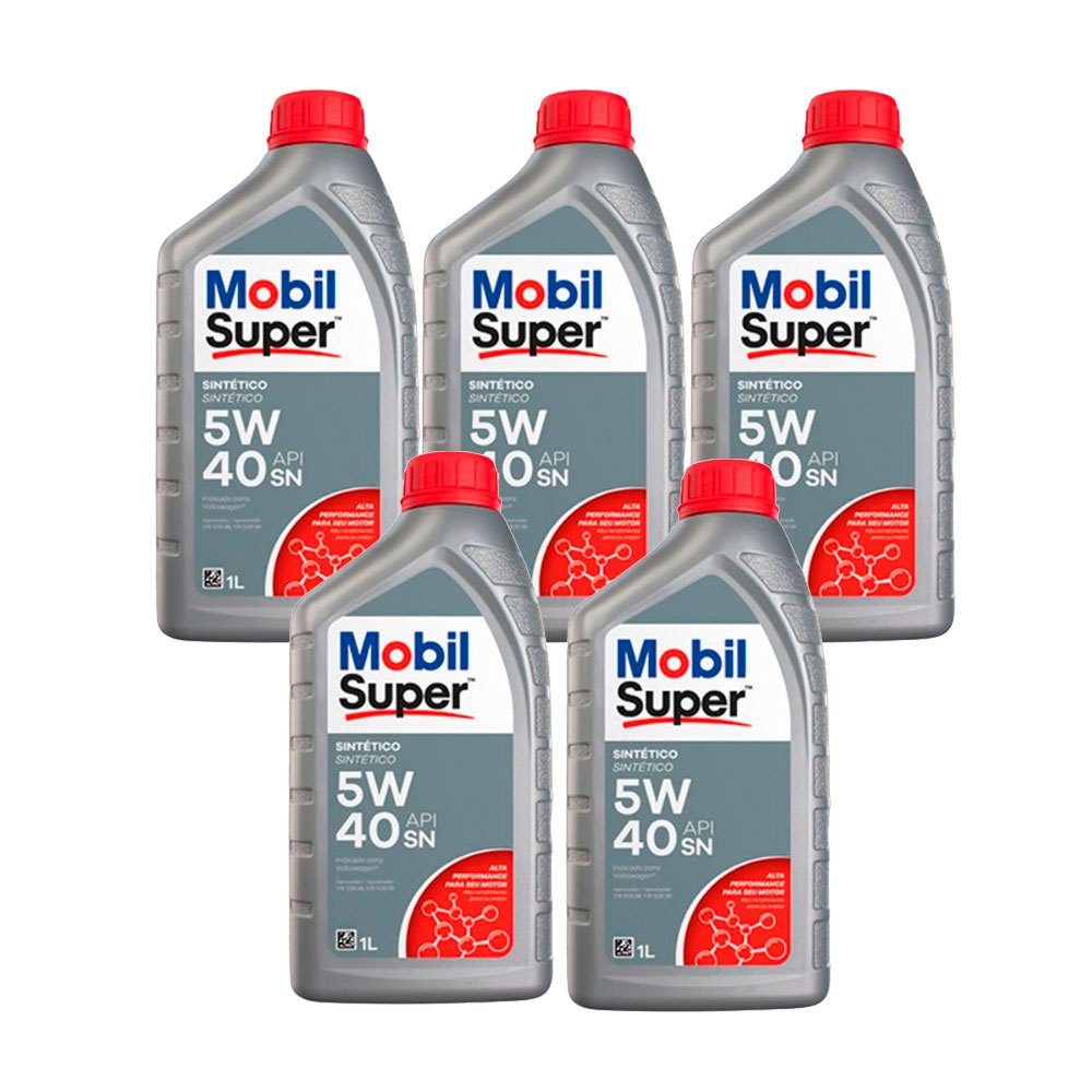 5 Litros Óleo motor 5W40 Sintético API SN Mobil em Oferta na Shopee