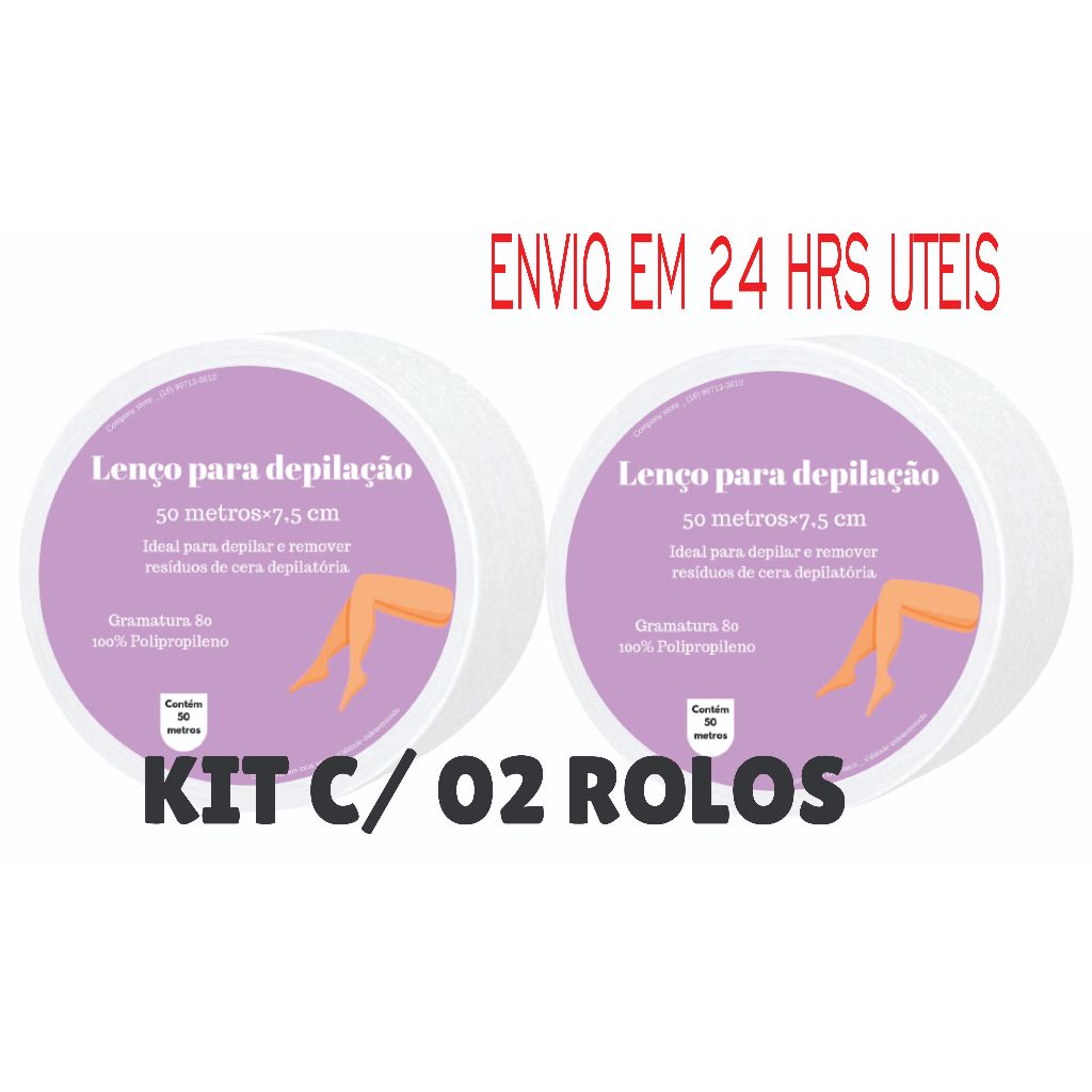 KIT O2 ROLOS TNT PARA DEPILAÇAO, 50 metros gramatura 80%, 7.0 cm . ENVIO RA'PIDO 24HRS UTEIS. em Oferta na Shopee