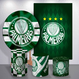 Painel Redondo Retangular Capa Trio Cilindro Decoração Verde E Branco Porco Sublimado Kit Ou Avulso em Oferta na Shopee