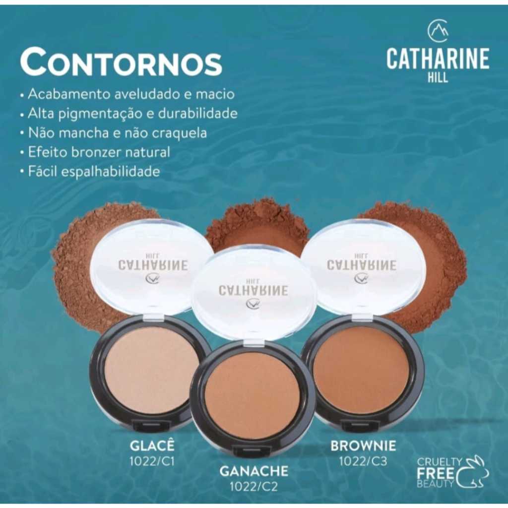 Contorno Facial Em Pó Bronzer Natural Acabamento Aveludado Não Craquela 6g - Catharine Hill