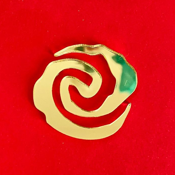 Aplique  Moana  Acrílico Dourado Espelhado com 4cm - Para personalizados, lembrancinhas e artesanatos em geral em Oferta na Shopee