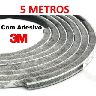 Fita Escovinha Veda Fresta Porta Adesiva Vedação Janela 10 x 7mm 5 Metros - Youtek em Oferta na Shopee