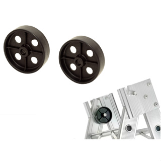 Rodas Menores Para Escada Extensiva De Alumínio (par) em Oferta na Shopee