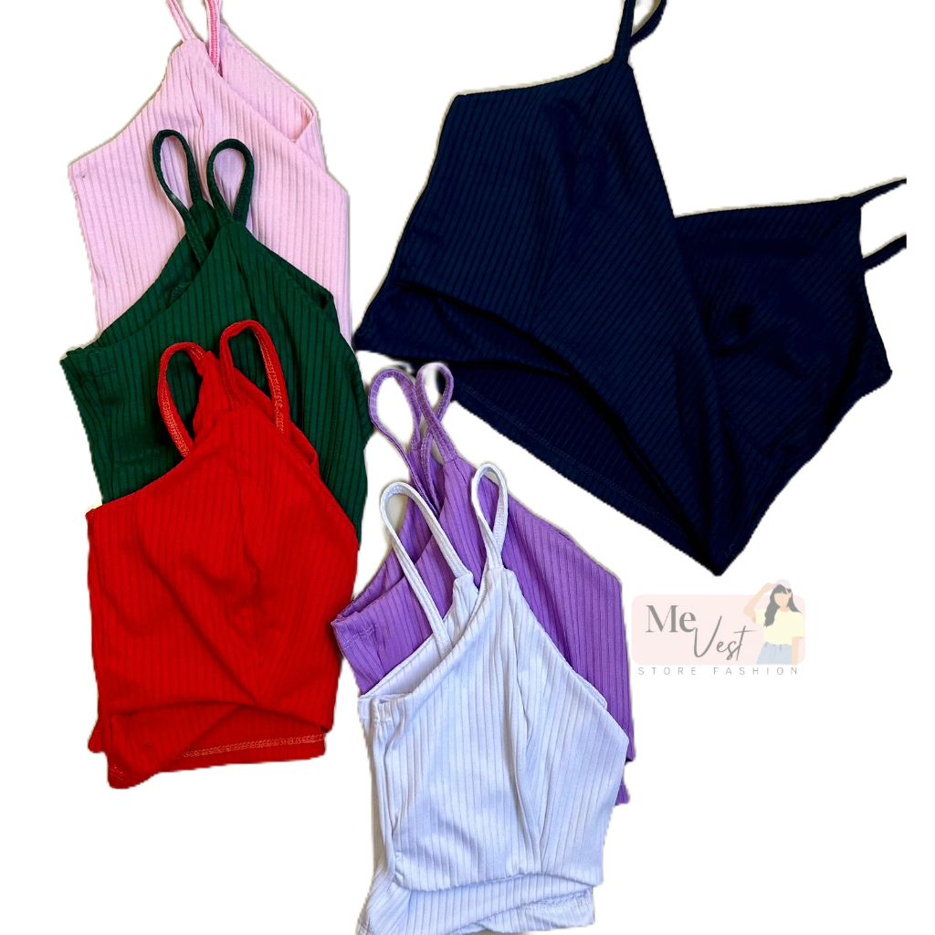 Kit 3 Cropped feminino Alça Fina forrado, Top faxa alcinha  Feminina não fica transparente, Blusas  Malha Canelada Moda Blogueira com cores lançamento