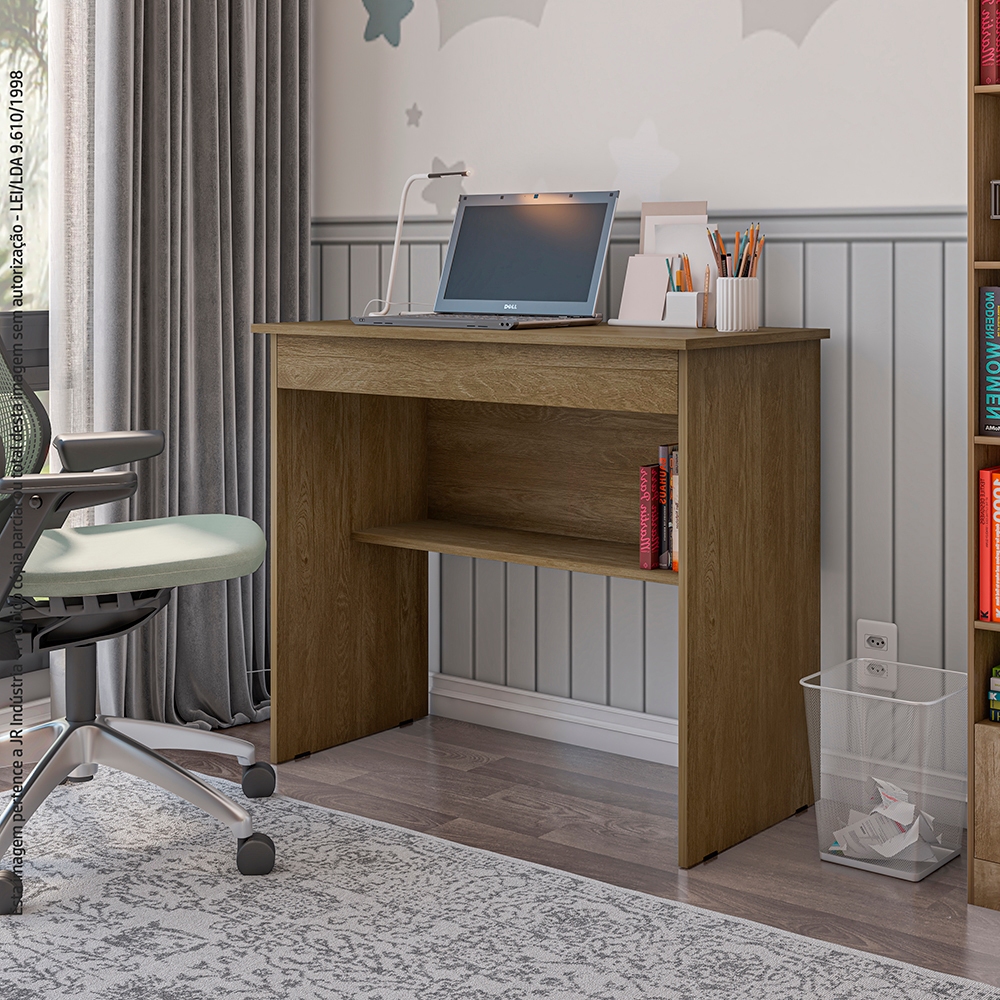 Escrivaninha Para Computador Multiuso Quarto Sala Escritorio 1 Gaveta (Madeira) em Oferta na Shopee