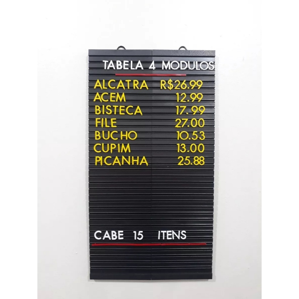 Tabela De Preços 51x28 Açougue - Padaria - Bar - Lanchonete em Oferta na Shopee