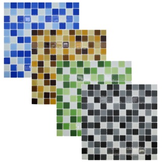 Kit 3 Placas (0,27M²) Pastilhas De Vidro Cristal Cozinha Banheiro Piscinas Diversas Cores 30x30cm em Oferta na Shopee