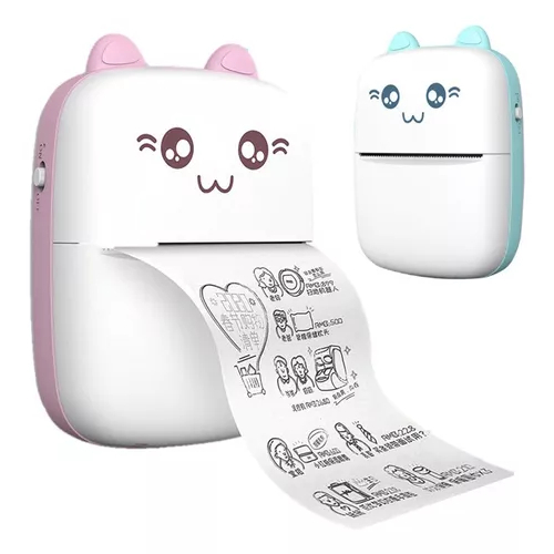 Mini Impressora Térmica Portátil Dos Desenhos Animados Bolso Da Foto Impressora De Impressão Sem Fio Bluetooth Para Android Ios