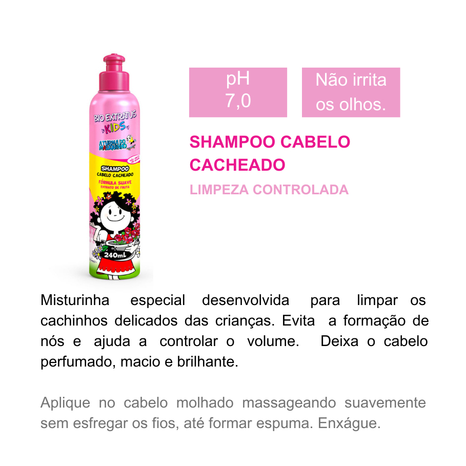 Kit Bio Extratus Kids Cabelo Cacheado