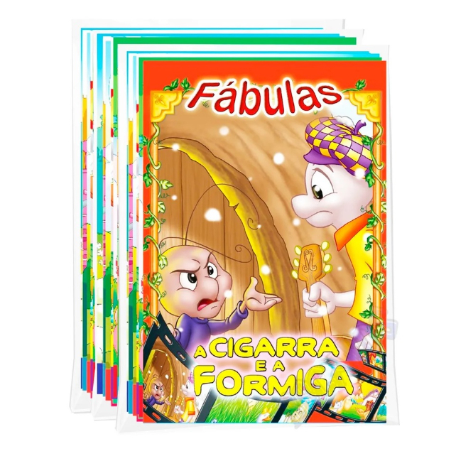 Kit 8 Livros Fábulas Para Crianças Contos Infantis a Pronta Entrega Kit 8 Livros Fábulas Para Crianças Contos Infantis a Pronta Entrega