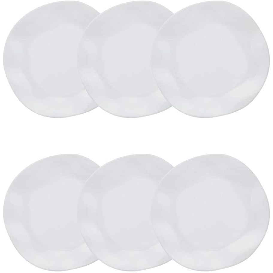 Prato Fundo Branco Porcelana Ryo White 6 Unidades 22,5cm Oxford Jogo de Pratos - Home & Living