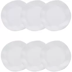 Prato Fundo Branco Porcelana Ryo White 6 Unidades 22,5cm Oxford Jogo de Pratos