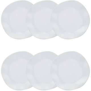 Prato Fundo Branco Porcelana Ryo White 6 Unidades 22,5cm Oxford Jogo de Pratos