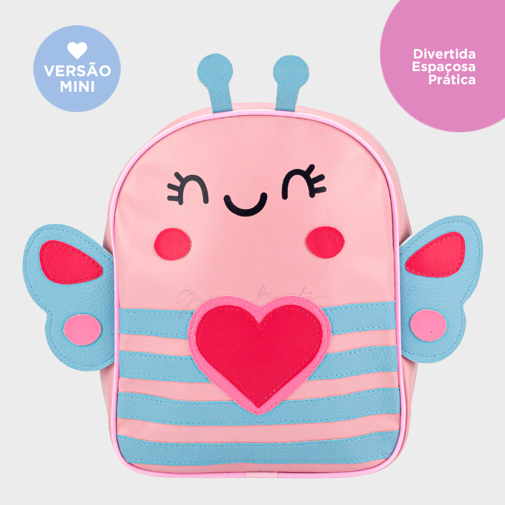 Mochilinha Pequena Infantil Menina e Menino Passeio Parque De Dinossauro Borboleta Zoo em Oferta na Shopee
