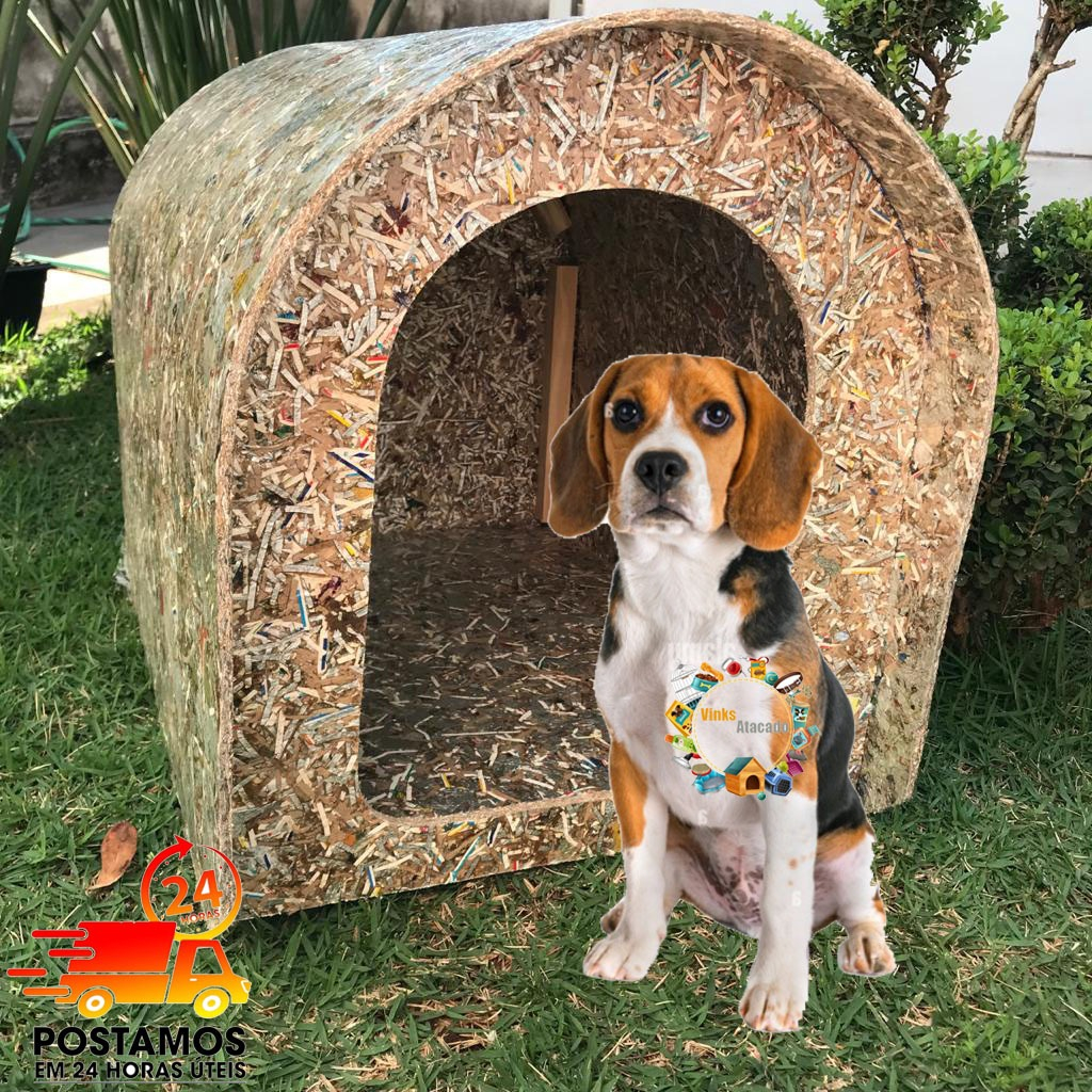 Casinha de Madeira Ecólogica Reciclada N 3 Para Cachorro Porte Médio Cão Casa Pet Tamanho 3