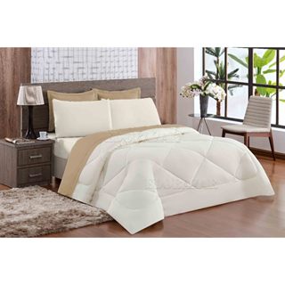 Kit Ternura Casal Queen Cobre Leito Dupla Face com 3  Peças  Diversas Cores em Oferta na Shopee