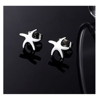 Brinco Estrela do Mar Aço Inoxidável Moda Praia Aesthetic Aço Cirúrgico Brincos Pequenos