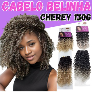 Cabelo Cacheado Orgânico Em Tela Para Mega Hair Belinha Cherey 130Gramas em Oferta na Shopee