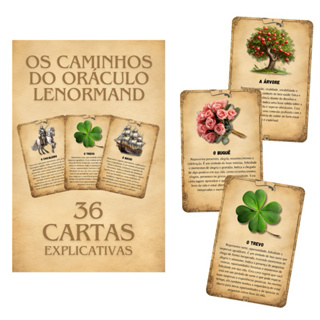 Baralho Tarot Os Caminhos Do Oráculo Lenormand P/ Iniciantes 36 Cartas Plastificadas Lançamento em Oferta na Shopee