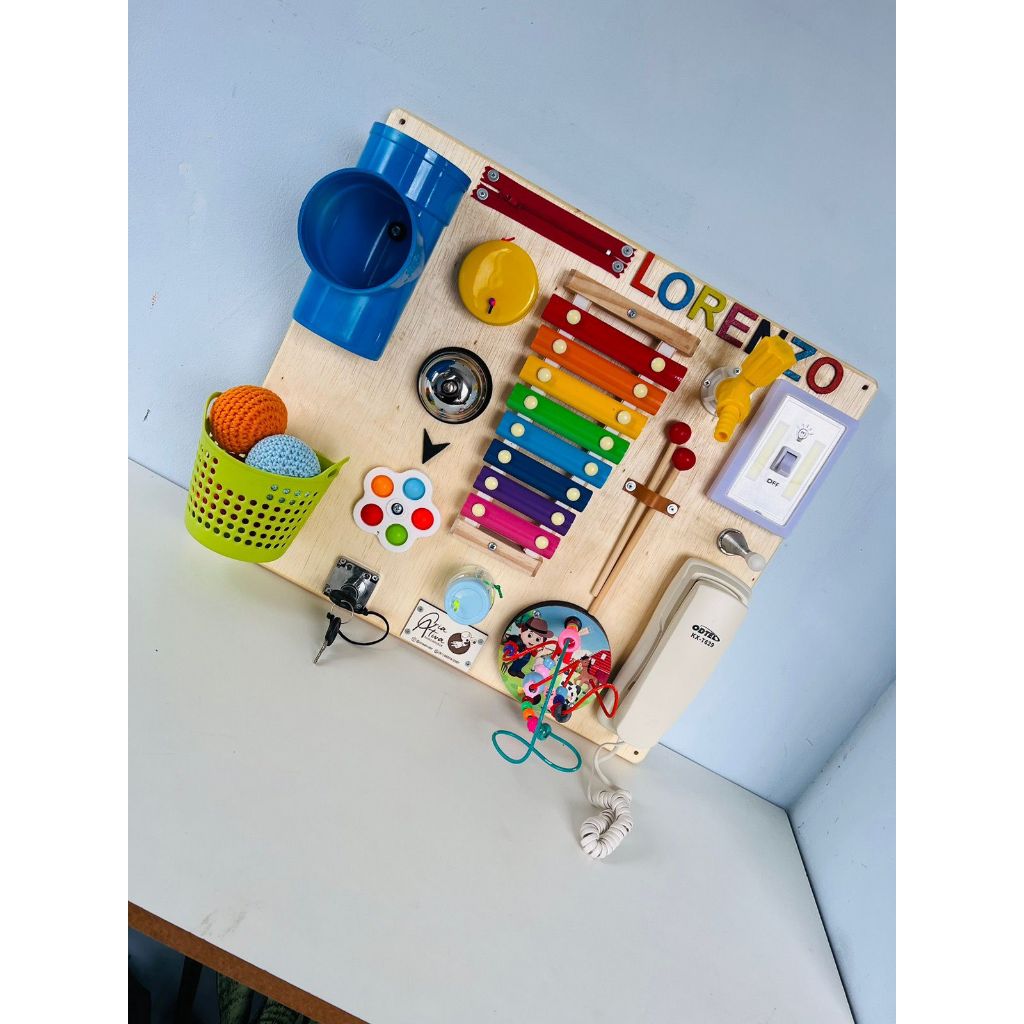 Painel Sensorial Montessoriano Educativo / Placa de Atividades/ Médio Pernambuco - com 46x40cm