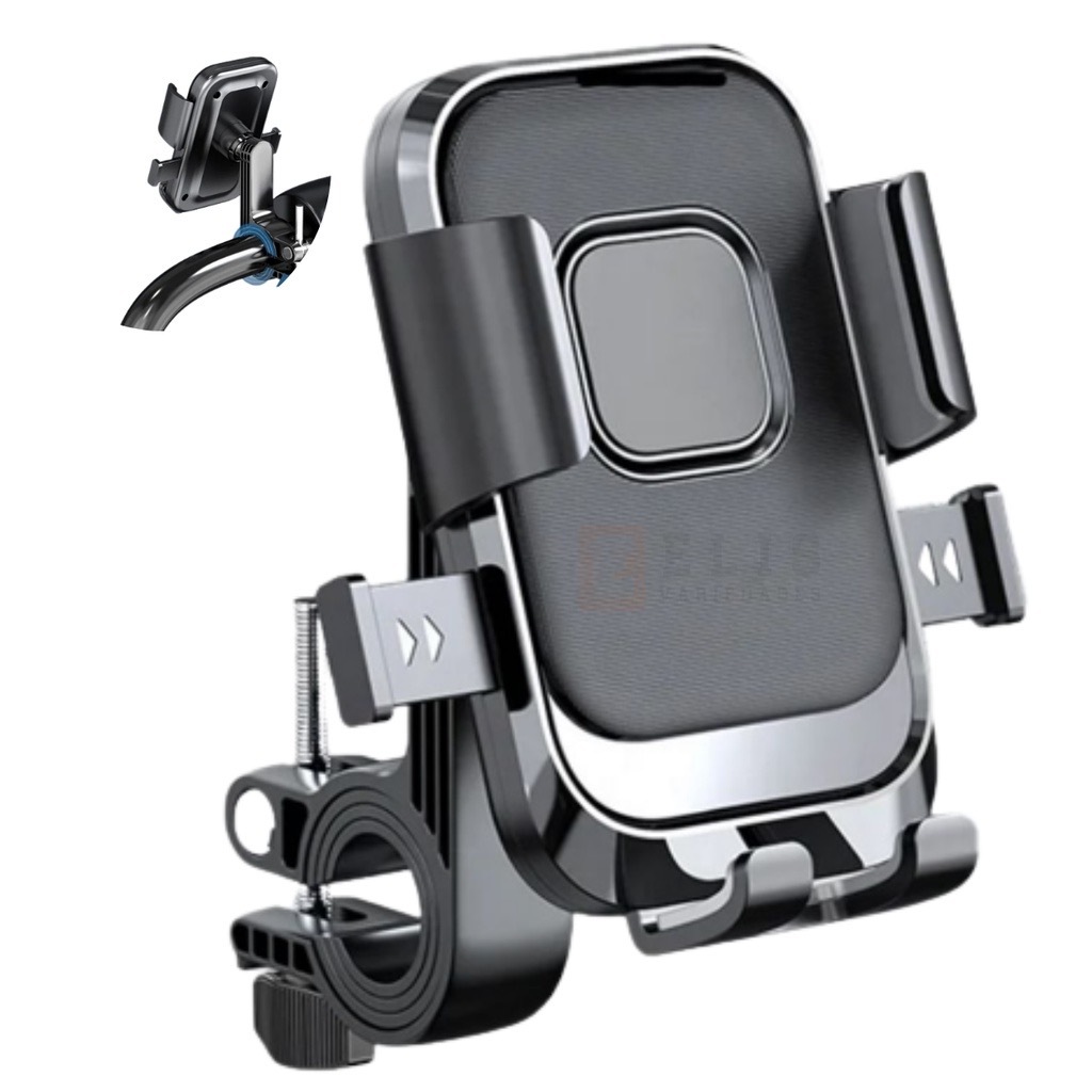 Suporte Celular Moto GPS Trava Automática Anti Queda Motoboy em Oferta na Shopee
