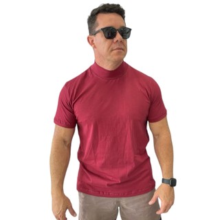 CAMISETA STECCHI GOLA ALTA ALGODÃO SLIM