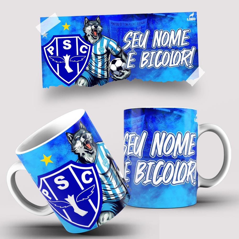 Caneca do Paysandu Personalizada Com Seu Nome Modelo Exclusivo Canecas de Times