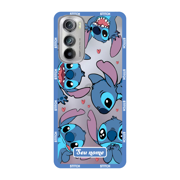 Capinha para Moto Edge 30 Anti Impacto Personalizada - Lilo e Stitch - Stiti Transparente com nome em Oferta na Shopee