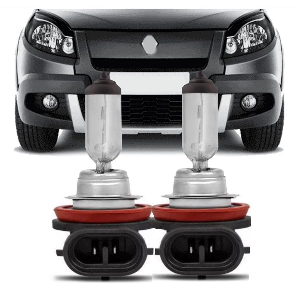Lâmpadas Sandero Logan Duster Symbol Megane Clio Fluence Farol Milha 2007 Até 2022