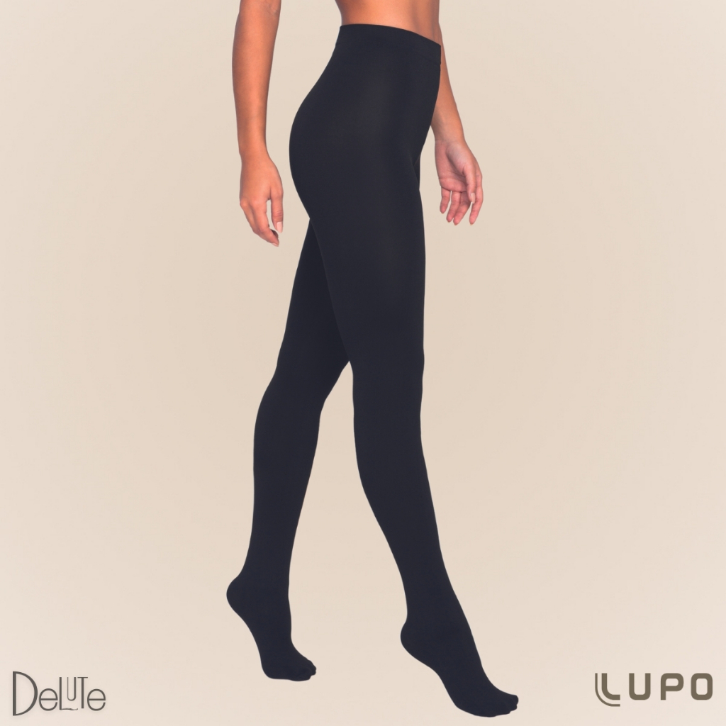 Meia Calça Feminina Lupo Fio 150 Grossa Preta Opaca Ideal para o Inverno Clássica Forro de Algodão - Women Clothes