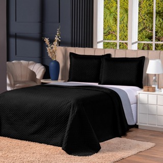 Kit Colcha Cobre Leito Casal 3 Peças Dupla Face Matelado em Oferta na Shopee