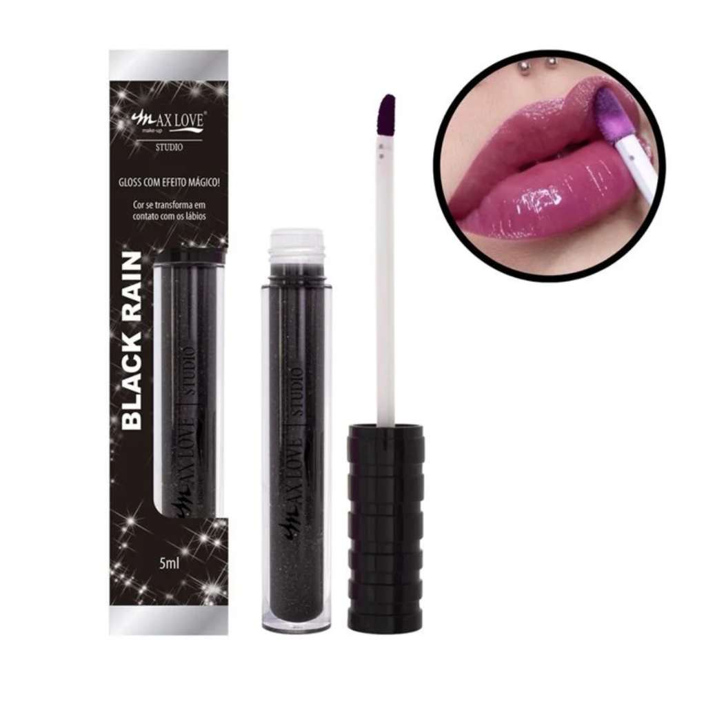 Gloss Black Rain Max Love - Brilho Intenso e Hidrataçã