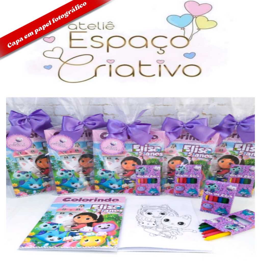 15 Kits Lembrancinhas de aniversário para Colorir Livro Infantil Personalizado FAZEMOS QUALQUER TEMA