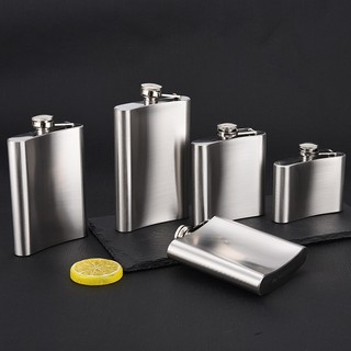 Cantil de bolso em aço inox 9 oz Porta Bebidas Whisky Vodka Rum  207ml.230ml.270ml