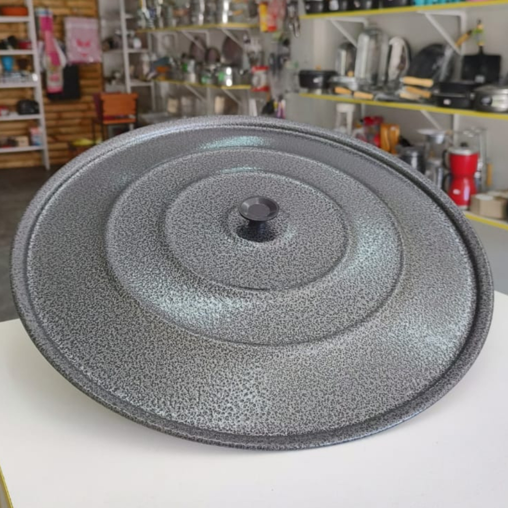 Tampa  PRETA de alumínio Leve craqueada 26,28,30,36 OU 42 cm Caçarola Tacho, caldeirão, disco de arado, chapa,  cozinha