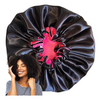 Touca Cetim GRANDE com REGULADOR Dupla Face Confortável Para Cabelos Cacheados Longos Volumosos em Oferta na Shopee