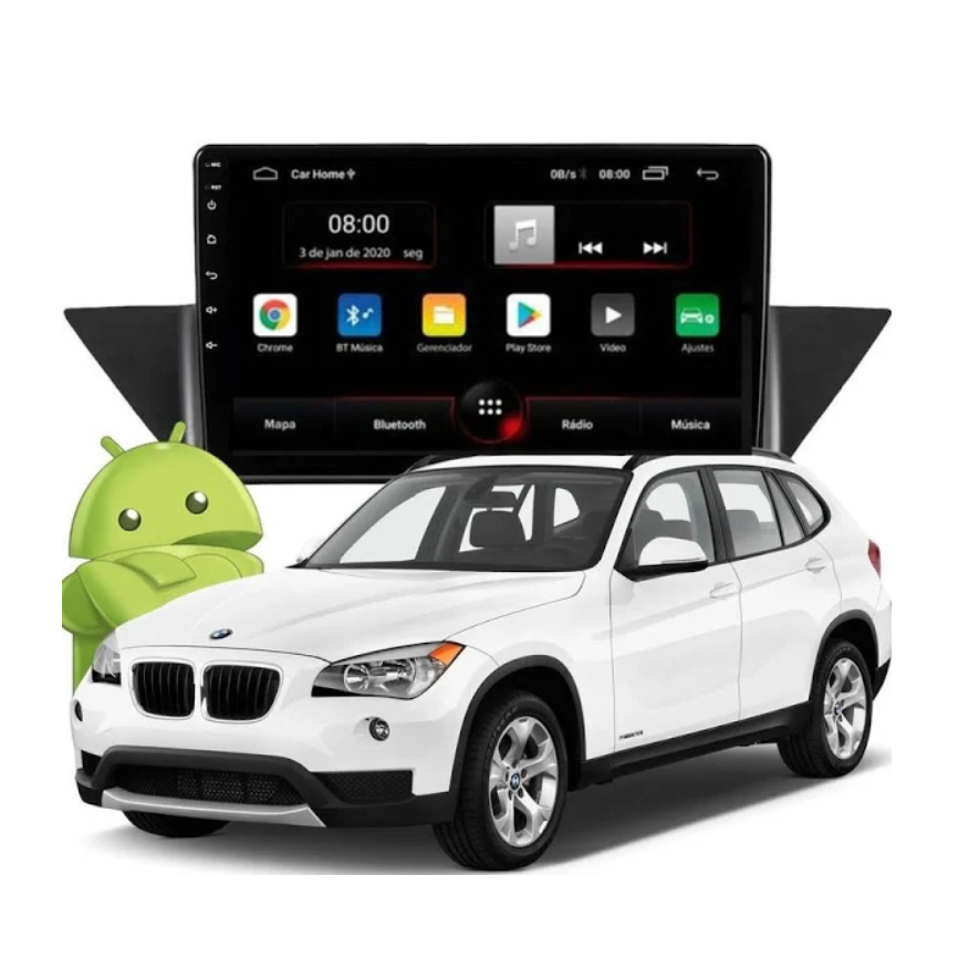Central Multimidia para BMW X1 E83 com Kit (TELA ,CHICOTE e MOLDURA)