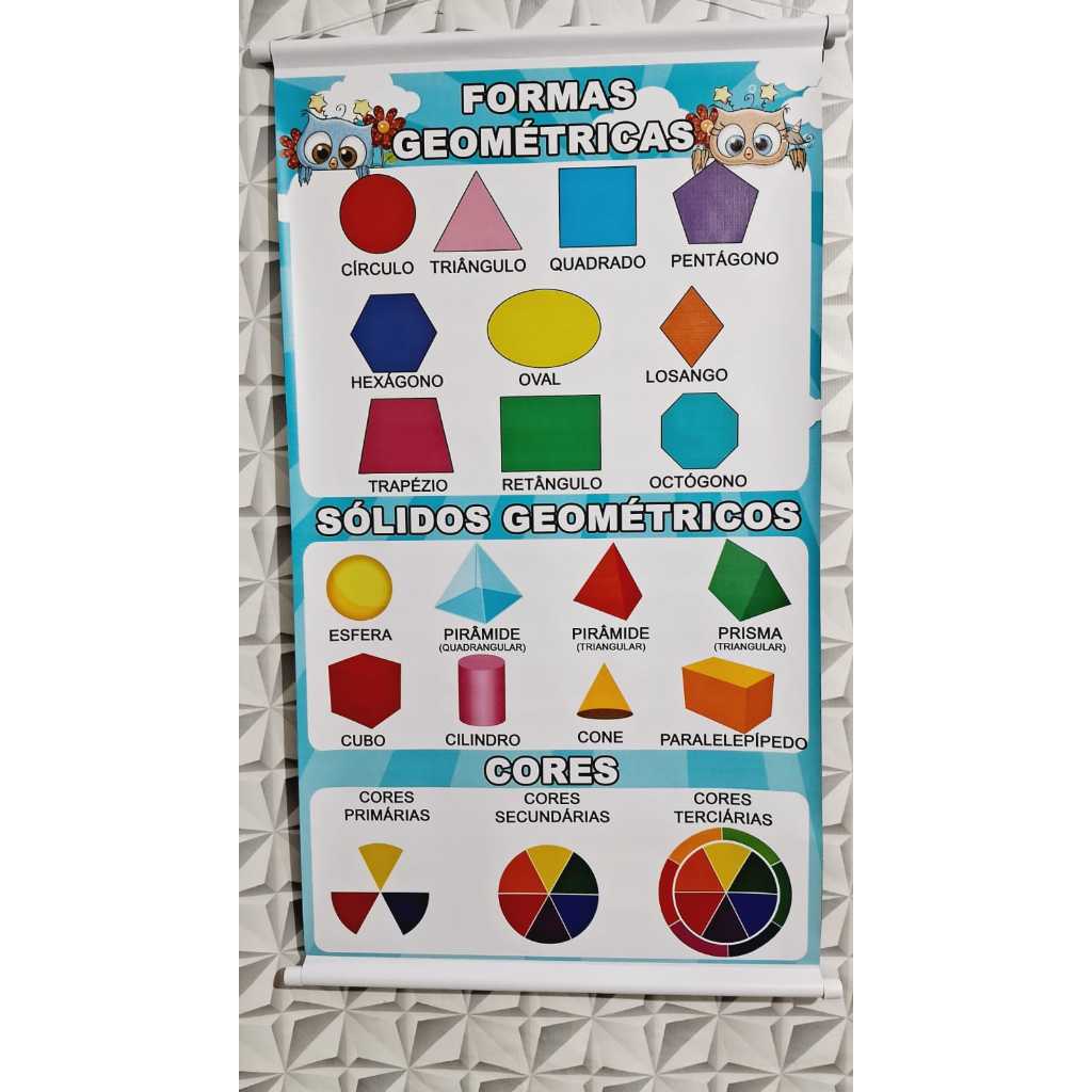 BANNER PEDAGÓGICO Formas e sólidos geométricos em Oferta na Shopee
