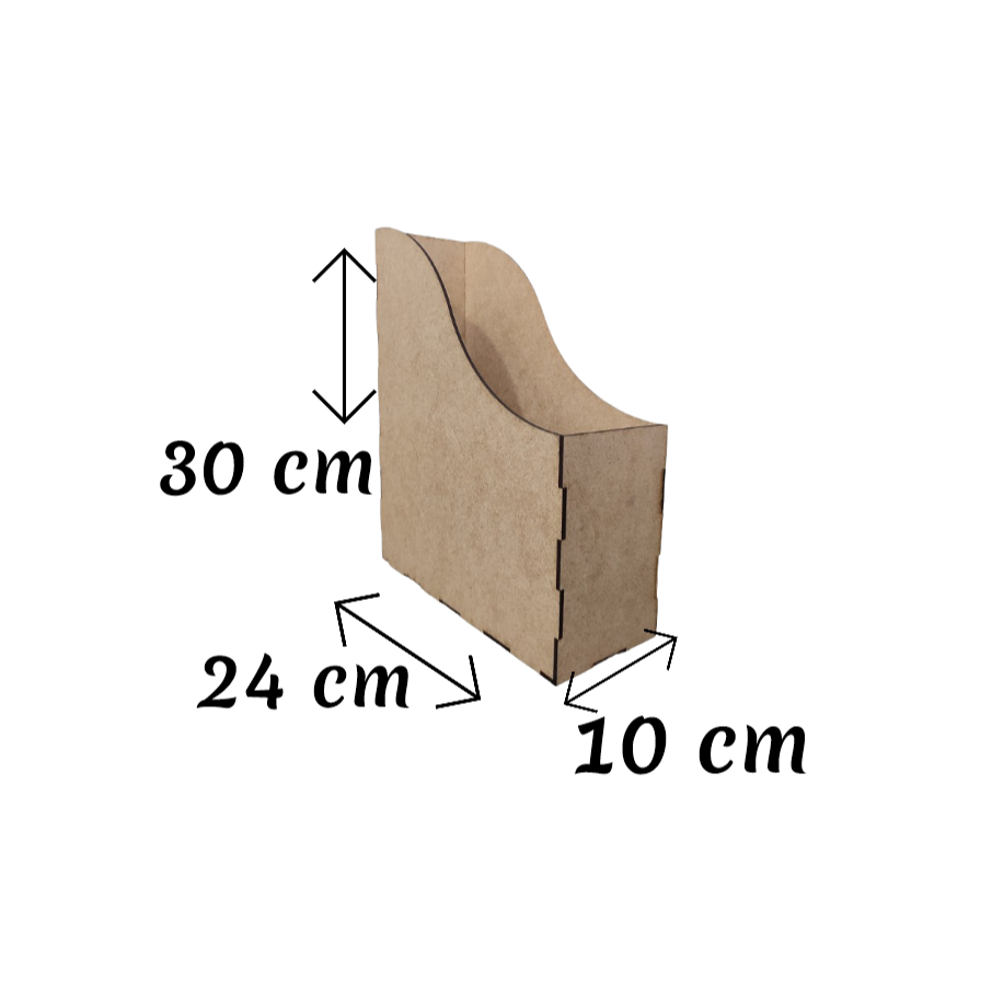 Porta Revista Livros Documentos Personalizável Casa Escritórios Clínicas 30x24cm em MDF 3mm