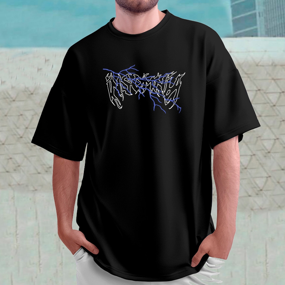 Camiseta Oversized Estampada Letras Estilosas Confortavel Moda