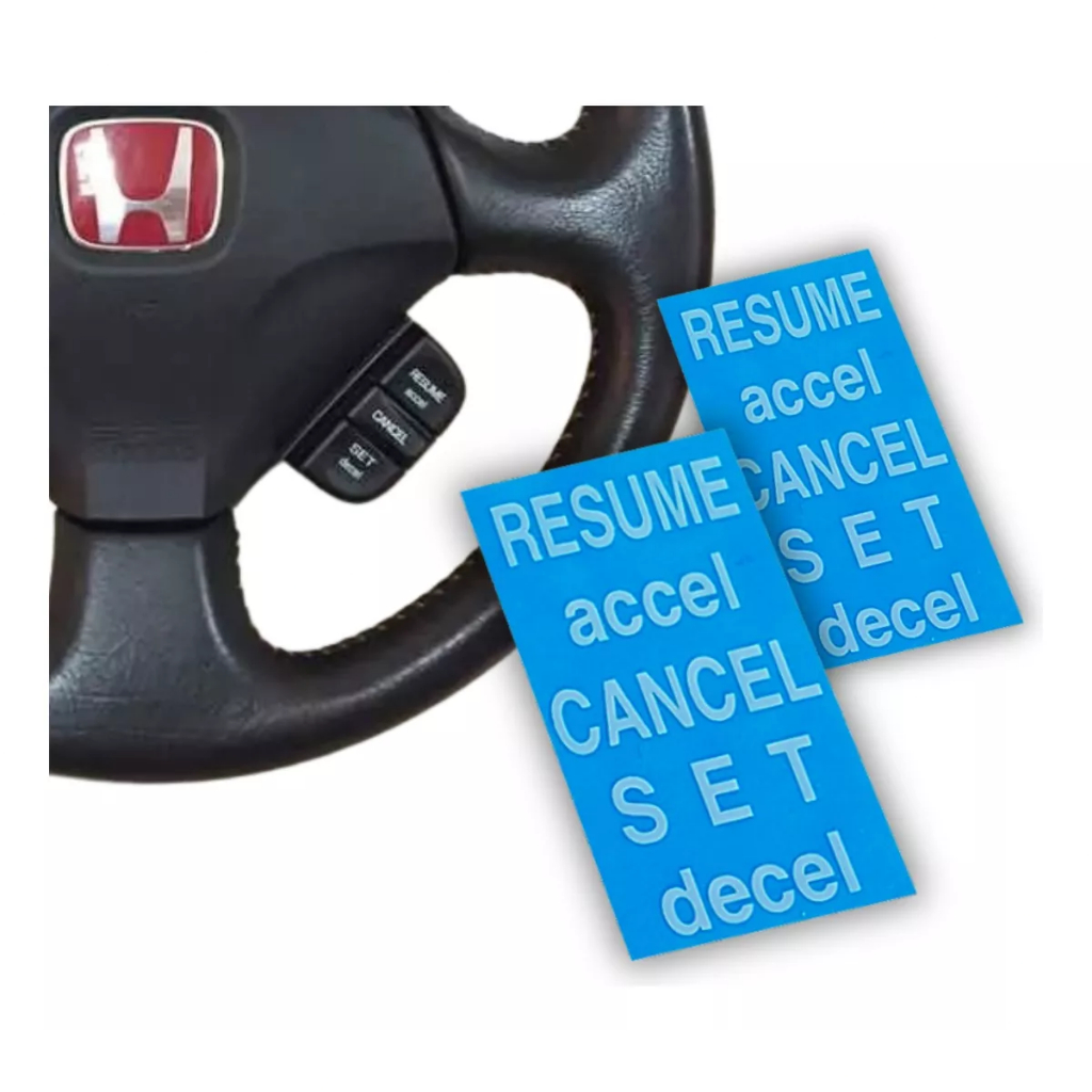 Adesivo Decalque Restauração do Controle Piloto Automático Honda Civic 1992/2005