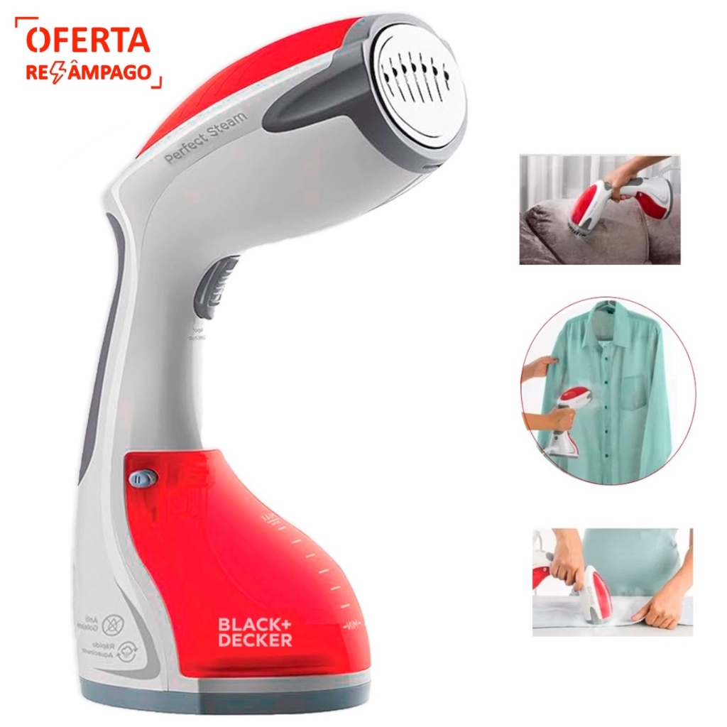 Passadeira a Vapor Bdv2000 Portátil Black & Decker Vaporizador Vertical Higienizador De Roupas 1200W