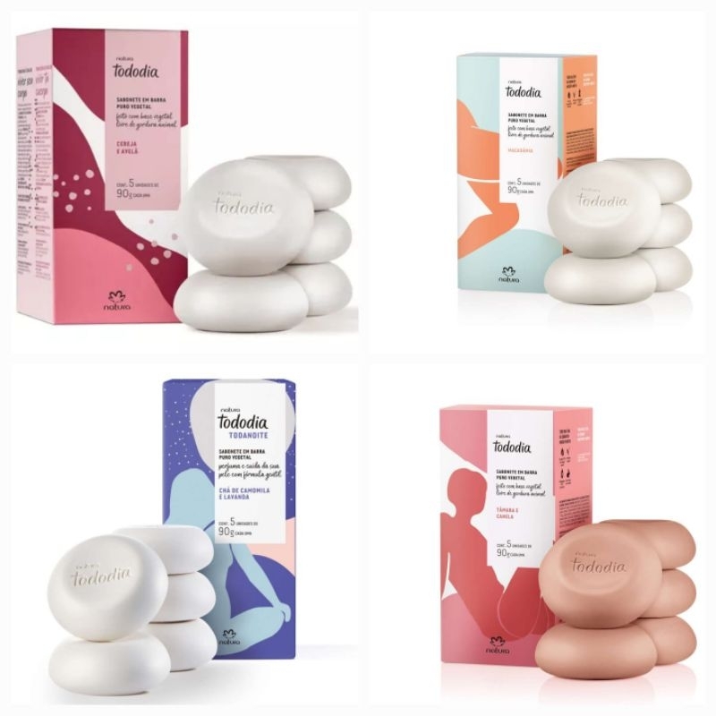 kit 4 caixas sabonete todo dia natura