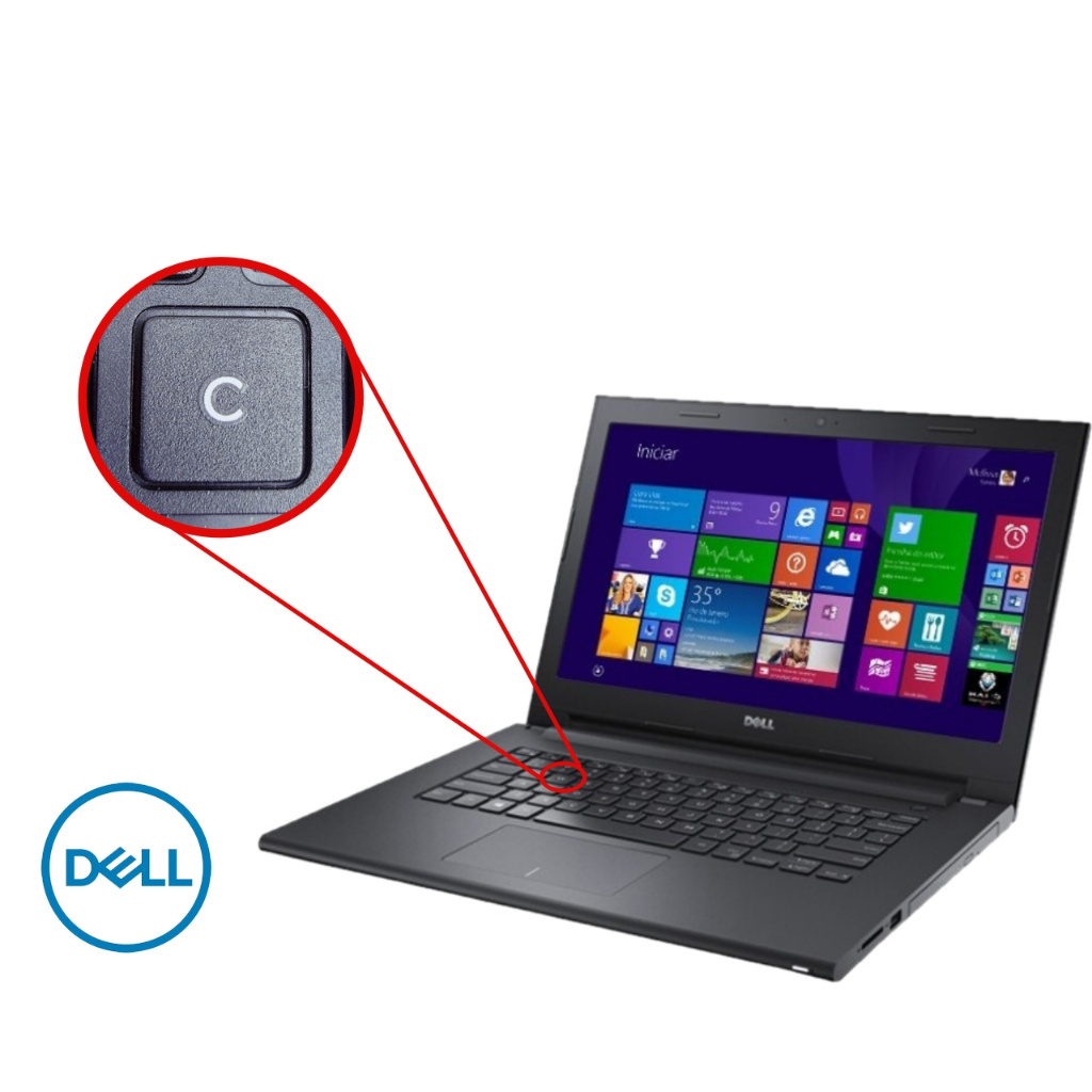Tecla Avulsa Teclado Notebook Dell Inspiron 14 3000, 3441, 7452 - 3441 3442 3443 3451 3452 3458 3459