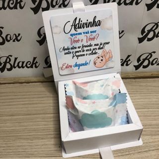 PRESENTE CAIXINHA SURPRESA REVELAÇÃO GRAVIDEZ AVÓS TITIOS IRMÃOS BISAVÓS em Oferta na Shopee