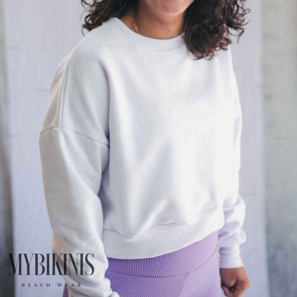 Blusa de Frio Minimalista Moletom Peluciado Por Dentro Básica Casual Feminino