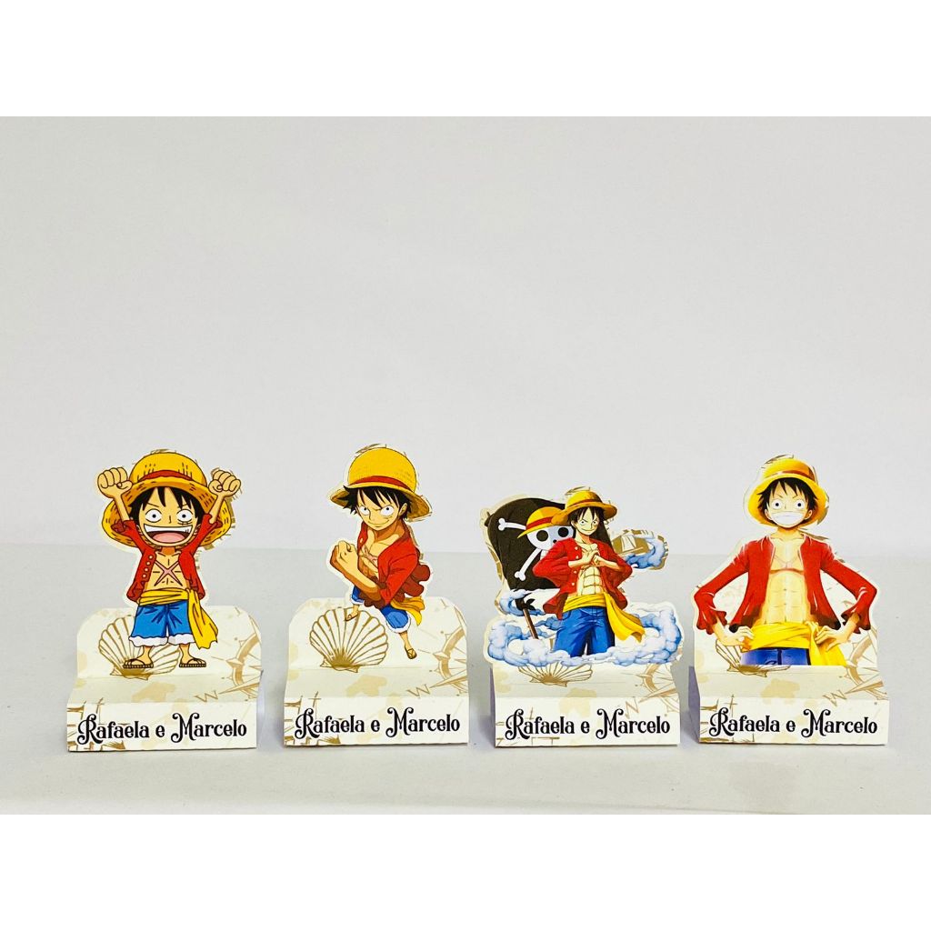 20 Porta Bis One Piece Personalizados Lembrancinha de aniversário Kit festa Mesversário (PAPEL FOTOGRÁFICO)