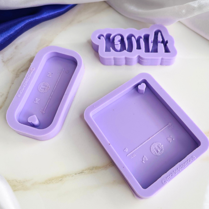 Molde de Silicone modelo Spotifyy. Tag tamanho 4x5cm e 5x2,3cm.